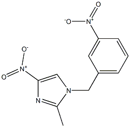 4-nitro-1-{3-nitrobenzyl}-2-methyl-1H-imidazole Struktur