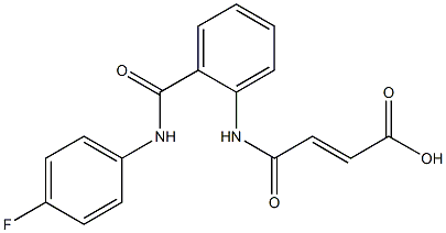 4-{2-[(4-fluoroanilino)carbonyl]anilino}-4-oxo-2-butenoic acid Struktur