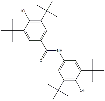 3,5-ditert-butyl-N-(3,5-ditert-butyl-4-hydroxyphenyl)-4-hydroxybenzamide Struktur