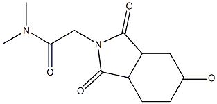 N,N-dimethyl-2-(1,3,5-trioxooctahydro-2H-isoindol-2-yl)acetamide Struktur