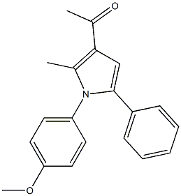 1-[1-(4-methoxyphenyl)-2-methyl-5-phenyl-1H-pyrrol-3-yl]ethanone Struktur