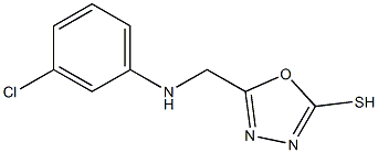 5-[(3-chloroanilino)methyl]-1,3,4-oxadiazole-2-thiol Struktur