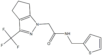 N-(2-thienylmethyl)-2-(3-(trifluoromethyl)-5,6-dihydrocyclopenta[c]pyrazol-1(4H)-yl)acetamide Struktur