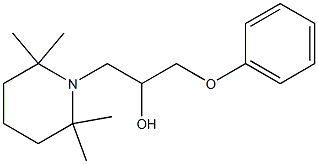 1-phenoxy-3-(2,2,6,6-tetramethyl-1-piperidinyl)-2-propanol Struktur