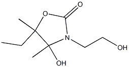 5-ethyl-4-hydroxy-3-(2-hydroxyethyl)-4,5-dimethyl-1,3-oxazolidin-2-one Struktur