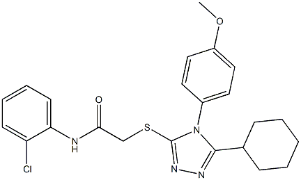 N-(2-chlorophenyl)-2-{[5-cyclohexyl-4-(4-methoxyphenyl)-4H-1,2,4-triazol-3-yl]sulfanyl}acetamide Struktur