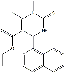 ethyl 1,6-dimethyl-4-(1-naphthyl)-2-oxo-1,2,3,4-tetrahydro-5-pyrimidinecarboxylate Struktur