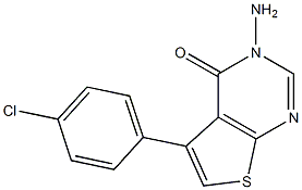 3-amino-5-(4-chlorophenyl)thieno[2,3-d]pyrimidin-4(3H)-one Struktur