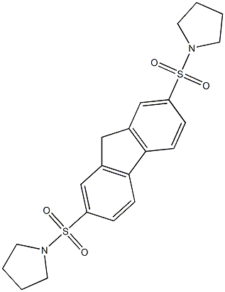 1-{[7-(1-pyrrolidinylsulfonyl)-9H-fluoren-2-yl]sulfonyl}pyrrolidine Struktur