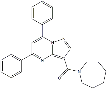 3-(1-azepanylcarbonyl)-5,7-diphenylpyrazolo[1,5-a]pyrimidine Struktur