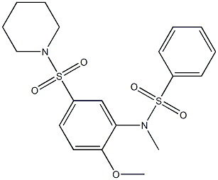 N-[2-methoxy-5-(1-piperidinylsulfonyl)phenyl]-N-methylbenzenesulfonamide Struktur