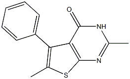 2,6-dimethyl-5-phenylthieno[2,3-d]pyrimidin-4(3H)-one Struktur