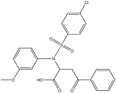 2-oxo-2-phenylethyl{[(4-chlorophenyl)sulfonyl]-3-methoxyanilino}acetate Struktur