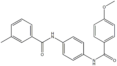 N-{4-[(4-methoxybenzoyl)amino]phenyl}-3-methylbenzamide Struktur