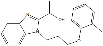 1-{1-[3-(2-methylphenoxy)propyl]-1H-benzimidazol-2-yl}ethanol Struktur