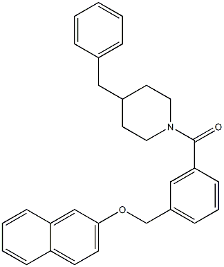 3-[(4-benzylpiperidin-1-yl)carbonyl]benzyl 2-naphthyl ether Struktur