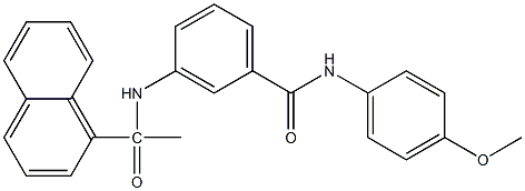 N-(4-methoxyphenyl)-3-[(1-naphthylacetyl)amino]benzamide Struktur