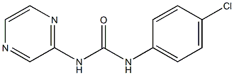 N-(4-chlorophenyl)-N'-(2-pyrazinyl)urea Struktur