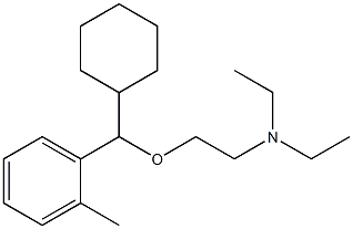 N-{2-[cyclohexyl(2-methylphenyl)methoxy]ethyl}-N,N-diethylamine Struktur