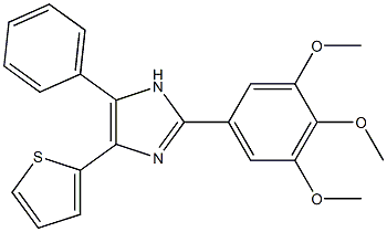 5-phenyl-4-(2-thienyl)-2-(3,4,5-trimethoxyphenyl)-1H-imidazole Struktur