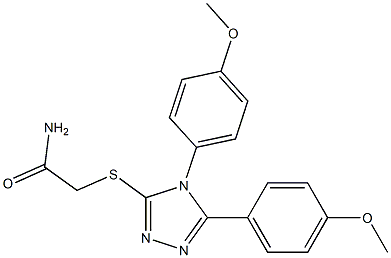 2-{[4,5-bis(4-methoxyphenyl)-4H-1,2,4-triazol-3-yl]sulfanyl}acetamide Struktur