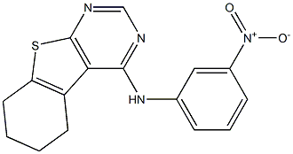 4-{3-nitroanilino}-5,6,7,8-tetrahydro[1]benzothieno[2,3-d]pyrimidine Struktur