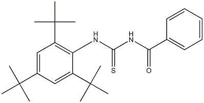 N-benzoyl-N'-(2,4,6-tritert-butylphenyl)thiourea Struktur