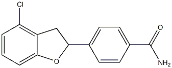 4-(4-chloro-2,3-dihydro-1-benzofuran-2-yl)phenylformamide Struktur