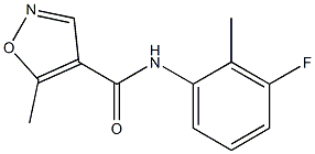 N-(3-fluoro-2-methylphenyl)-5-methyl-4-isoxazolecarboxamide Struktur