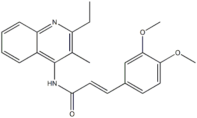 3-(3,4-dimethoxyphenyl)-N-(2-ethyl-3-methyl-4-quinolinyl)acrylamide Struktur