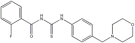 N-(2-fluorobenzoyl)-N'-[4-(4-morpholinylmethyl)phenyl]thiourea Struktur