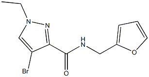 4-bromo-1-ethyl-N-(2-furylmethyl)-1H-pyrazole-3-carboxamide Struktur