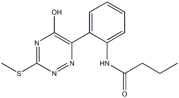 N-{2-[5-hydroxy-3-(methylsulfanyl)-1,2,4-triazin-6-yl]phenyl}butanamide Struktur