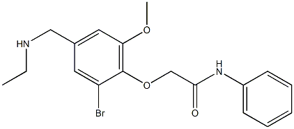 2-{2-bromo-4-[(ethylamino)methyl]-6-methoxyphenoxy}-N-phenylacetamide Struktur