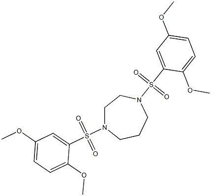 1,4-bis[(2,5-dimethoxyphenyl)sulfonyl]-1,4-diazepane Struktur