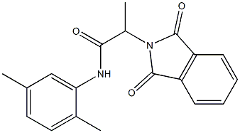 N-(2,5-dimethylphenyl)-2-(1,3-dioxo-1,3-dihydro-2H-isoindol-2-yl)propanamide Struktur