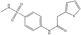 N-{4-[(methylamino)sulfonyl]phenyl}-2-(2-thienyl)acetamide Struktur