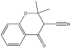 2,2-dimethyl-4-oxochromane-3-carbonitrile Struktur