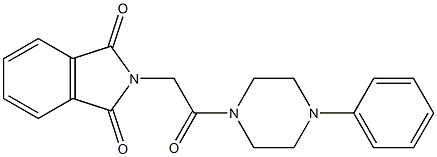 2-[2-oxo-2-(4-phenylpiperazin-1-yl)ethyl]-1H-isoindole-1,3(2H)-dione Struktur