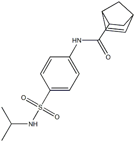 N-{4-[(isopropylamino)sulfonyl]phenyl}bicyclo[2.2.1]hept-5-ene-2-carboxamide Struktur