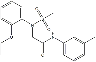 2-[2-ethoxy(methylsulfonyl)anilino]-N-(3-methylphenyl)acetamide Struktur