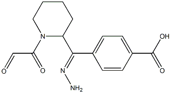 4-{2-[oxo(1-piperidinyl)acetyl]carbohydrazonoyl}benzoic acid Struktur