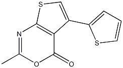 2-methyl-5-(2-thienyl)-4H-thieno[2,3-d][1,3]oxazin-4-one Struktur