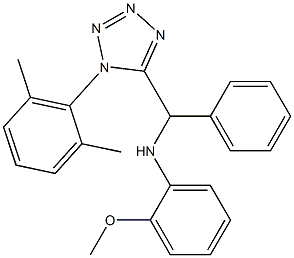 N-[[1-(2,6-dimethylphenyl)-1H-tetraazol-5-yl](phenyl)methyl]-2-methoxyaniline Struktur