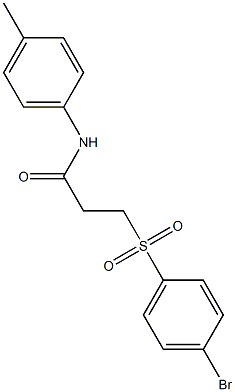 3-[(4-bromophenyl)sulfonyl]-N-(4-methylphenyl)propanamide Struktur