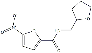 5-nitro-N-(tetrahydro-2-furanylmethyl)-2-furamide Struktur