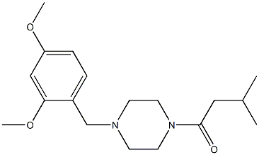 1-(2,4-dimethoxybenzyl)-4-(3-methylbutanoyl)piperazine Struktur