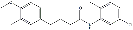 N-(5-chloro-2-methylphenyl)-4-[3-methyl-4-(methyloxy)phenyl]butanamide Struktur