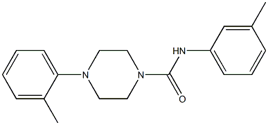 4-(2-methylphenyl)-N-(3-methylphenyl)-1-piperazinecarboxamide Struktur