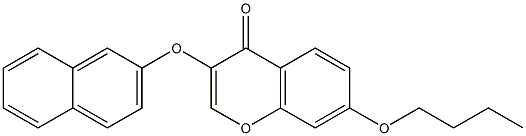 7-butoxy-3-(2-naphthyloxy)-4H-chromen-4-one Struktur